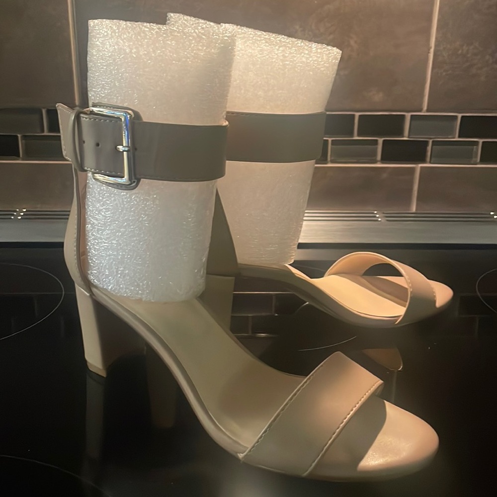 Nine West 2 1/4 inch heel ankle strap sandals